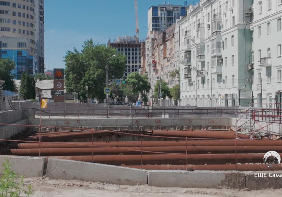 Самарский блогер показал строительство метро в районе Полевой